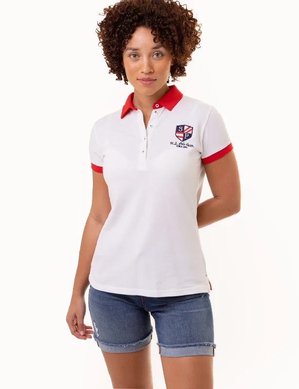 Elegant And Casual SHORT SLEEVE CREST PATCH POLO SHIRT