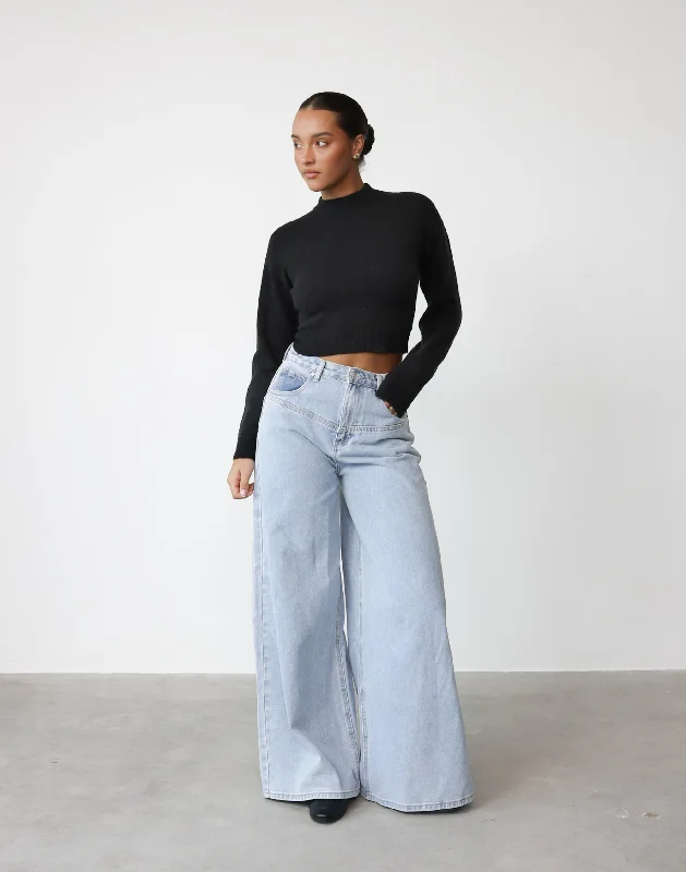 Modern City Bekah Top (Black)