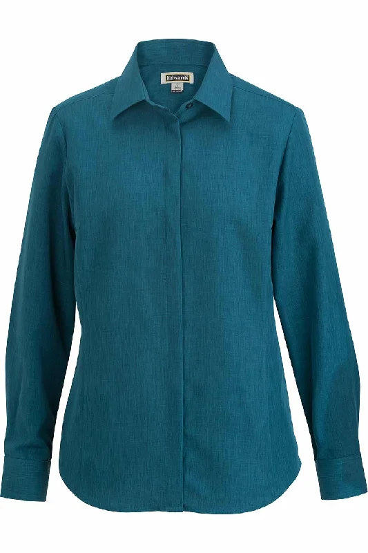 Goddess Style Ladies' Caribbean Blue Café Batiste Blouse