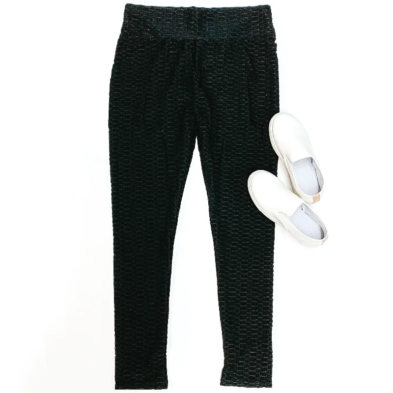 Personalized Outfit Plus Sizes | Major Flex Textured Leggings in Black