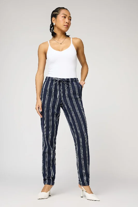 Classic Style Maritime Navy and White Stripe Pants