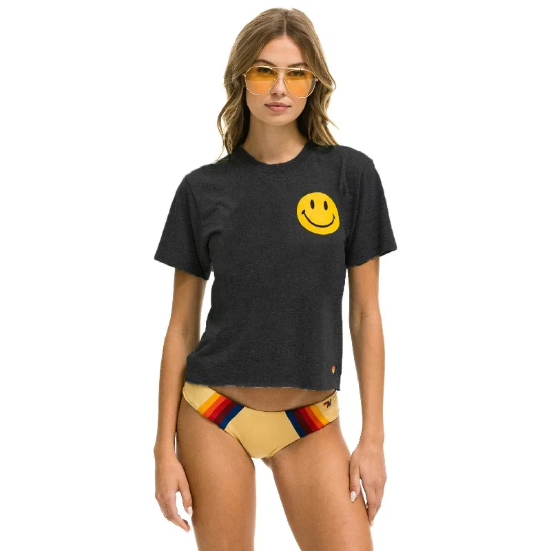 Exquisite Craftsmanship Smiley 2 Boyfriend Tee (Charcoal)