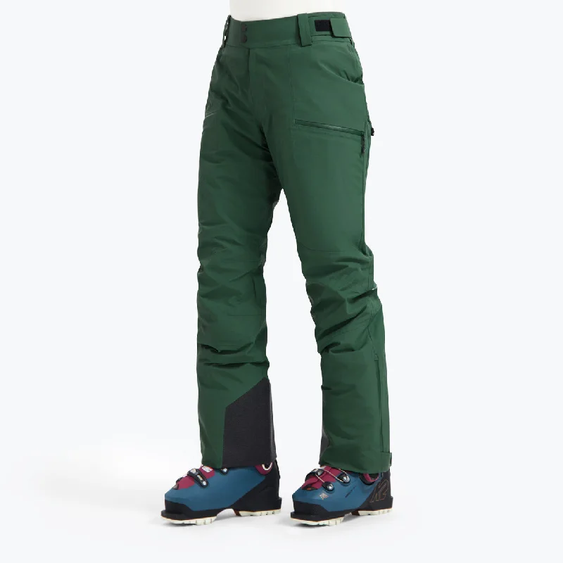 Elegant Design Insulated All weather Shell Pants Dark Green | Women