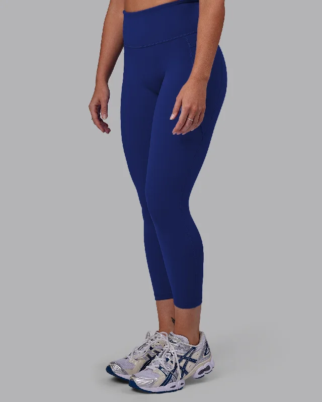 Fashion Design Fusion 7/8 Length Leggings with Pockets - Midnight Blue