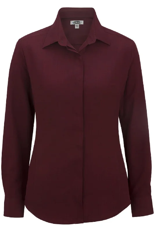 Modern City Ladies' Burgundy Café Batiste Blouse