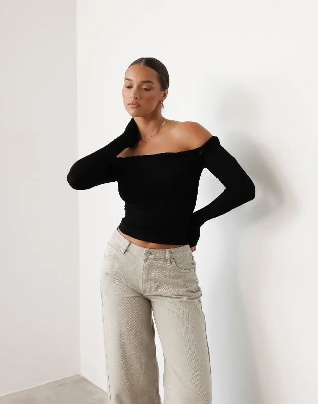 French Style Katheryn Top (Black)