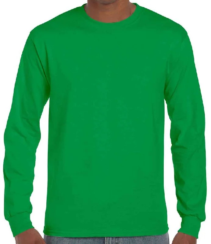 Fashionable Prints Gildan Ultra Cotton™ Long Sleeve T-Shirt | Irish Green