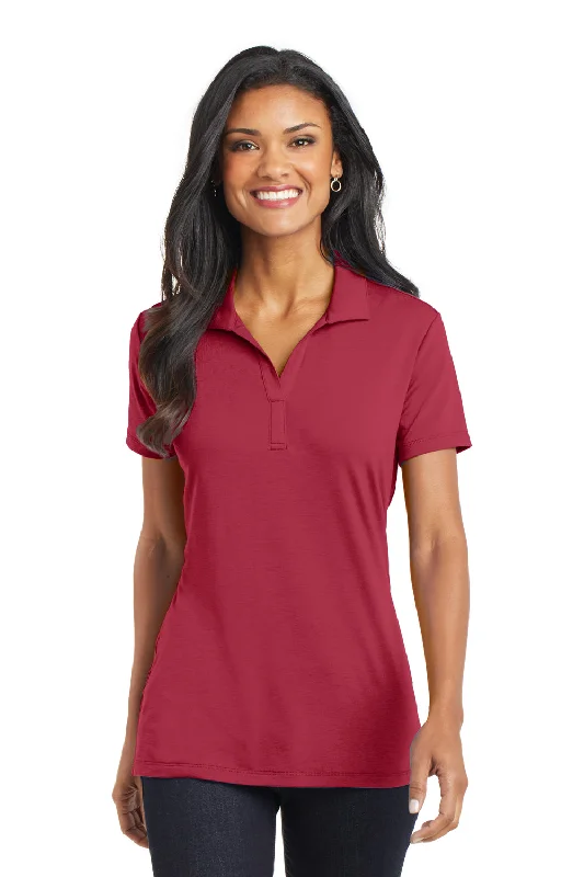 Integrated Design Port Authority Womens Cotton Touch Performance Moisture Wicking Short Sleeve Polo Shirt - Chili Red Integrated Design Port Authority Womens Cotton Touch Performance Moisture Wicking Short Sleeve Polo Shirt - Chili Red