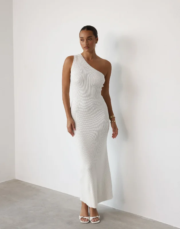 Double-sided Wear Aubany Maxi Dress (Cream)