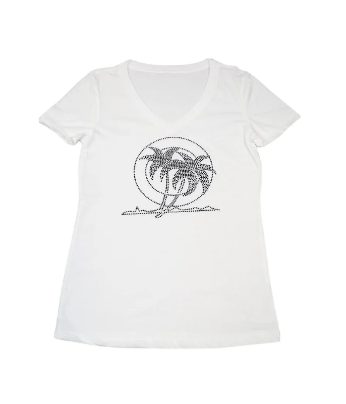 High Street Style "Palm Springs" White V-Neck