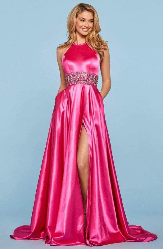 Spring Fashion Sherri Hill - 53306 Sleeveless Halter Neck Prom Dress