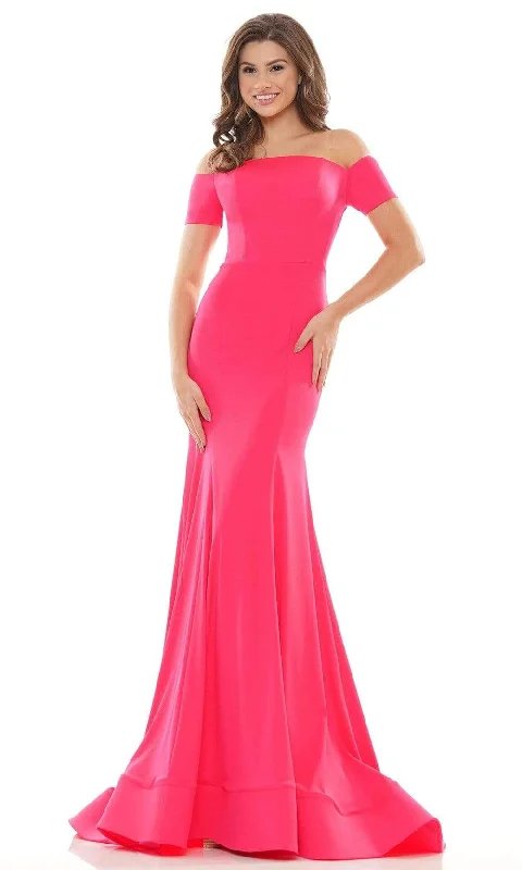 Luxury Style Colors Dress - 2674 Short Sleeve Off Shoulder Gown