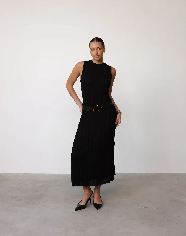 Cute Design Jemima Maxi Dress (Black)