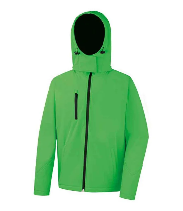 Avant-garde Design Result Core Hooded Soft Shell Jacket | Vivid Green/Black