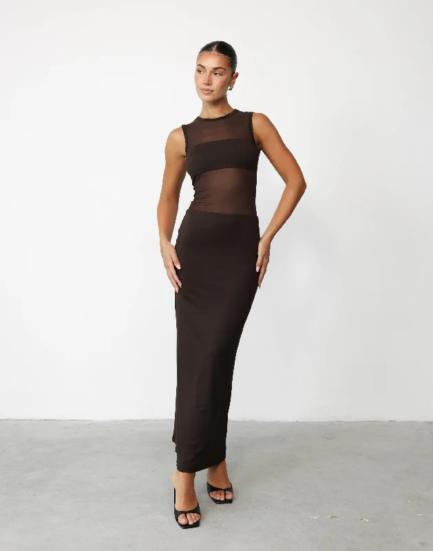 New Season Series Cassius Maxi Dress (Chocolate)