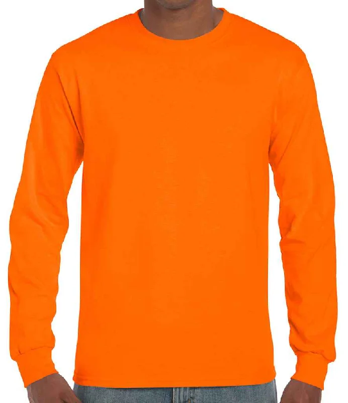 British Fashion Gildan Ultra Cotton™ Long Sleeve T-Shirt | S Orange