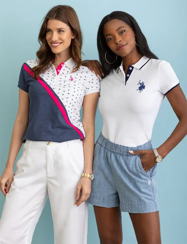 Urban Style DITSY DIAGONAL COLORBLOCK POLO SHIRT