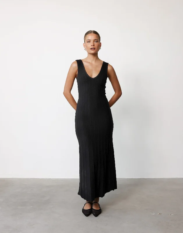 Fashion Selection Aurelia Maxi Dress (Black)