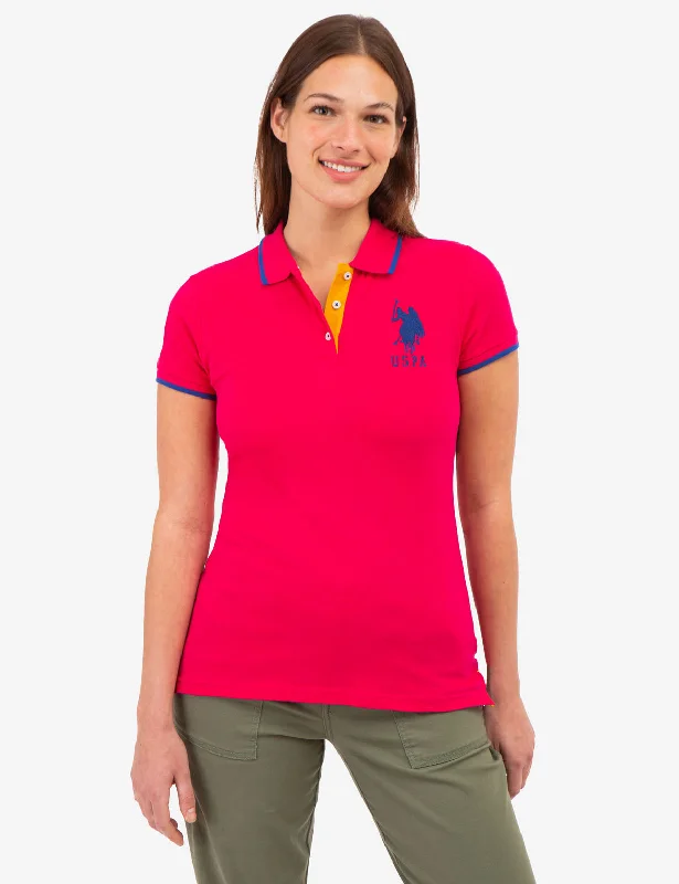 Exquisite Craftsmanship SOLID TRIPLE CROWN POLO SHIRT