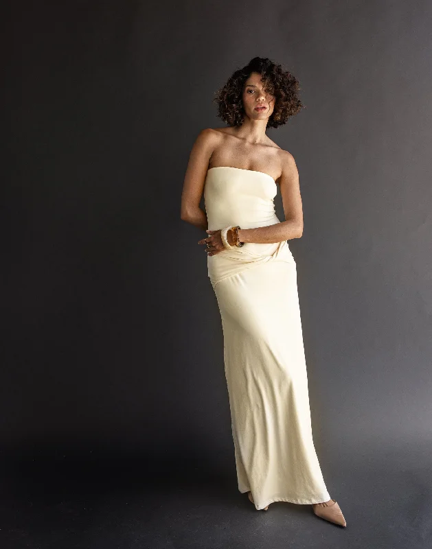 Street Charm Edela Maxi Dress (Butter)