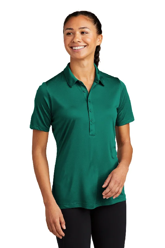 Feminine Charm Sport-Tek Womens Moisture Wicking Short Sleeve Polo Shirt - Marine Green - Closeout Feminine Charm Sport-Tek Womens Moisture Wicking Short Sleeve Polo Shirt - Marine Green - Closeout
