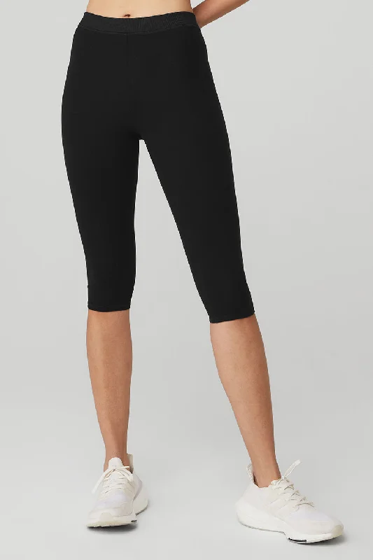 Stretch Design Alosoft High-Waist Iconic 90's Capri - Black