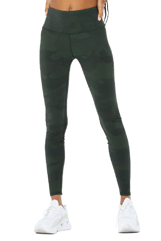 High-end Fashion High-Waist Camo Vapor Legging - Hunter Camouflage