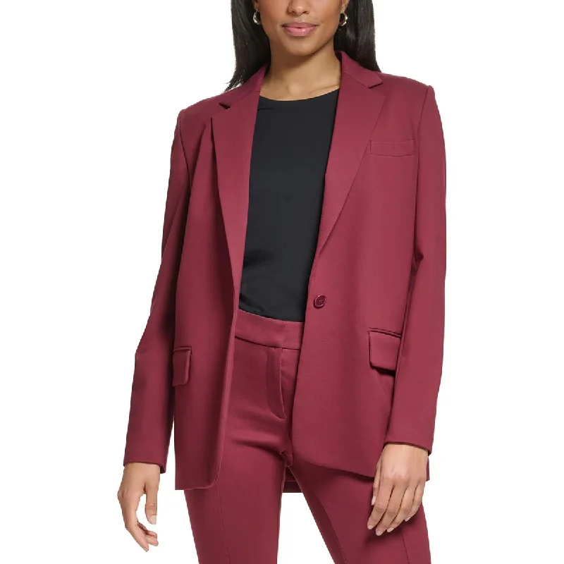 Personalized Wear DKNY Womens Petites Office Business One-Button Blazer