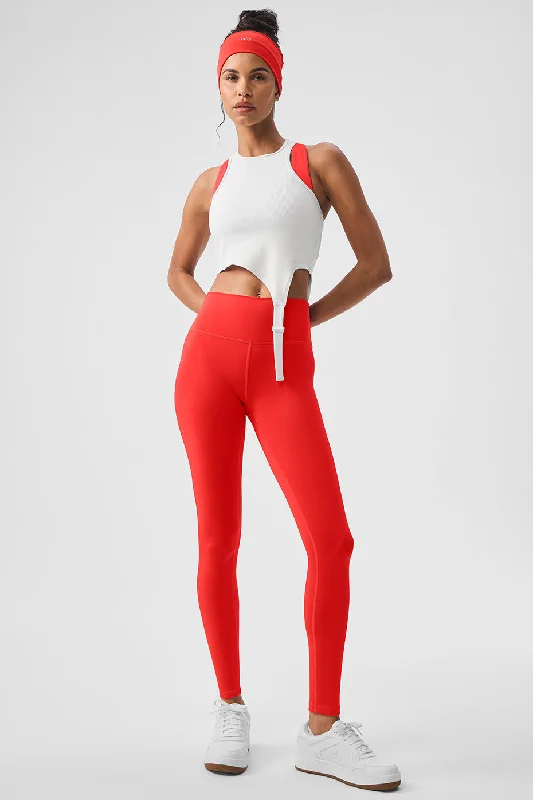 Multifunctional Style 7/8 High-Waist Airlift Legging - Red Hot Summer