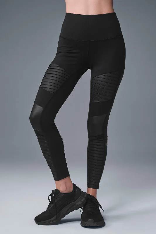 Advanced Customization 7/8 High-Waist Moto Legging - Black