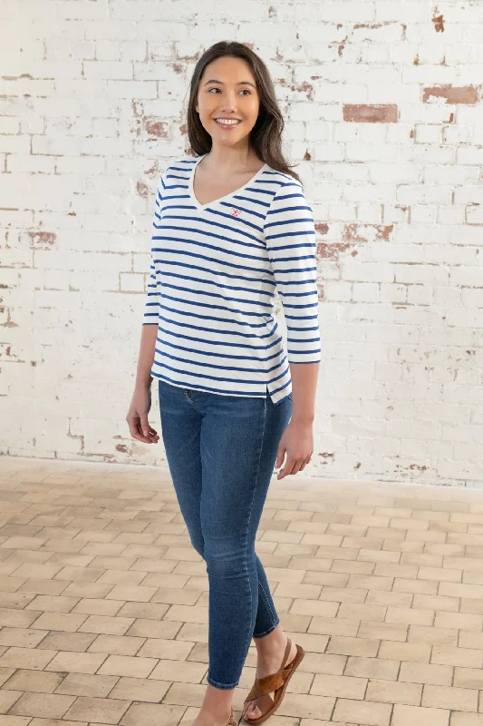 Refreshing Design Ariana Top - Indigo Stripe