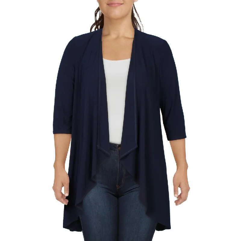 Feminine Charm Lauren Ralph Lauren Womens Drapey Open Front Duster Blazer
