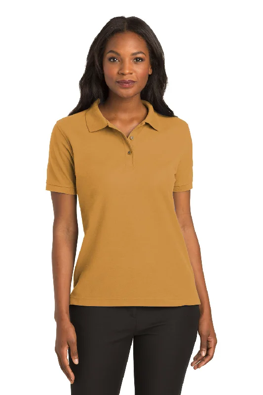 Comfortable Mind Port Authority Womens Silk Touch Wrinkle Resistant Short Sleeve Polo Shirt - Gold Comfortable Mind Port Authority Womens Silk Touch Wrinkle Resistant Short Sleeve Polo Shirt - Gold