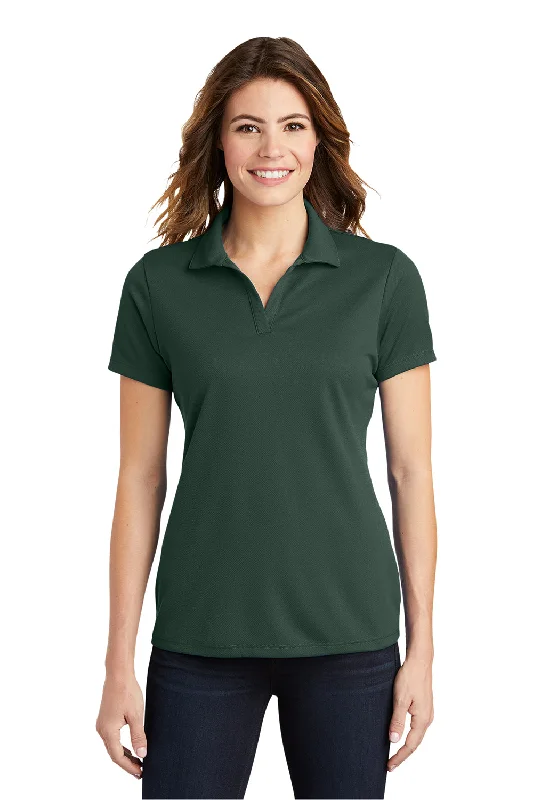 Stretch Design Sport-Tek Womens RacerMesh Moisture Wicking Short Sleeve Polo Shirt - Dark Forest Green Stretch Design Sport-Tek Womens RacerMesh Moisture Wicking Short Sleeve Polo Shirt - Dark Forest Green
