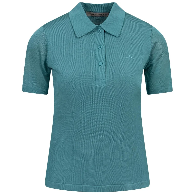 Fashion Style x Glenmuir Womens Amandine Knitted Polo Teal - PS25