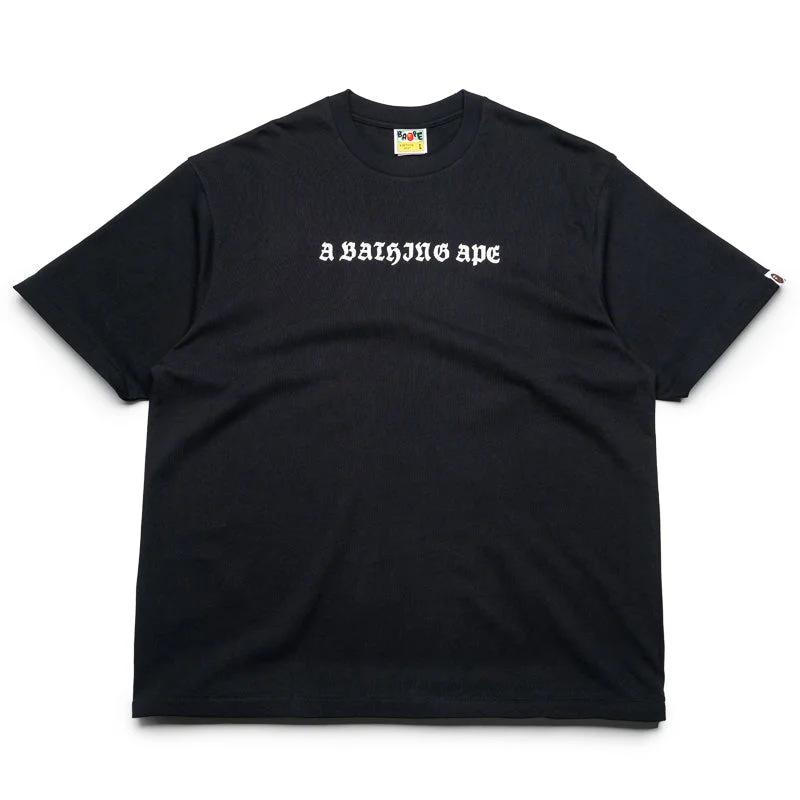 Fashionable Prints A Bathing Ape Gothic Logo Tee - Black