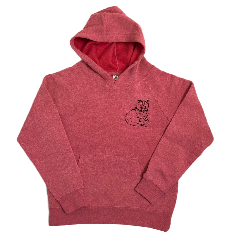 Celebrity Picks Focus Cat Hoodie- Pomegranate (Youth)