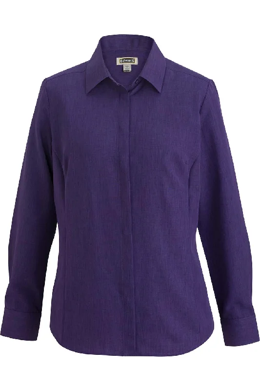 European And American Style Ladies' Purple Café Batiste Blouse