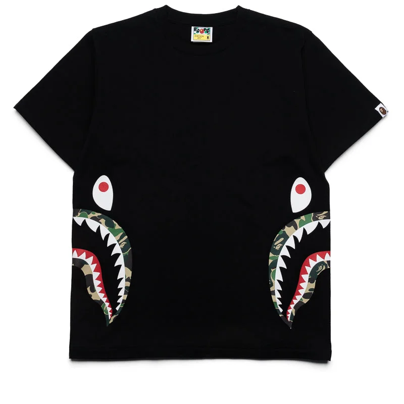 Unique Prints A Bathing Ape ABC Camo Side Shark Tee - Black/Green