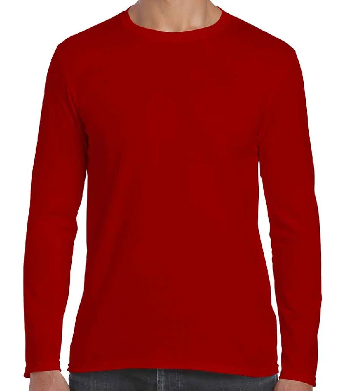 Comfortable And Versatile Gildan SoftStyle® Long Sleeve T-Shirt | Red