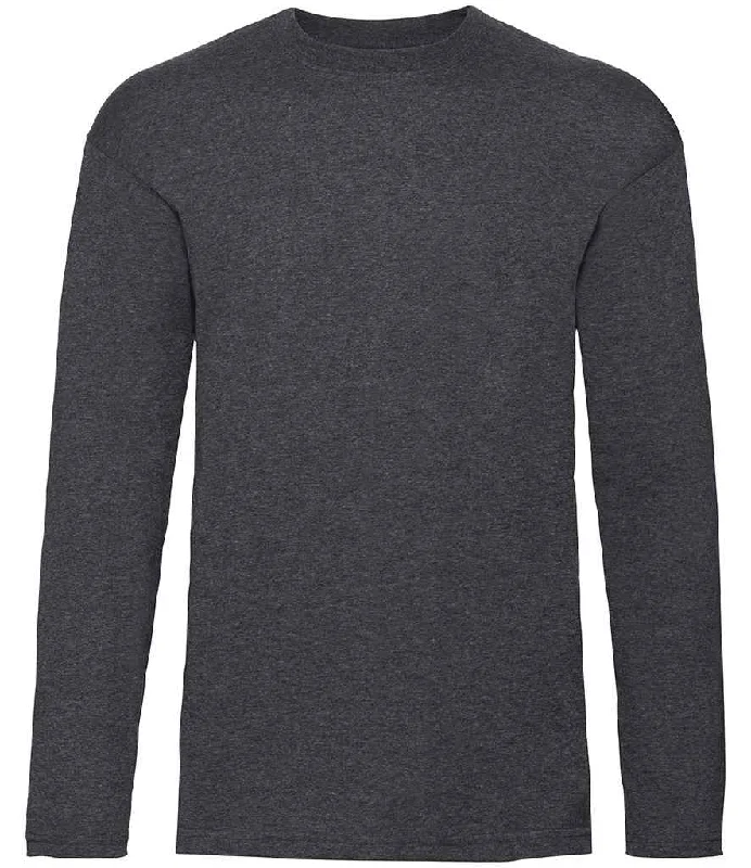 Comfortable Mind Fruit of the Loom Long Sleeve Value T-Shirt | Dark Heather