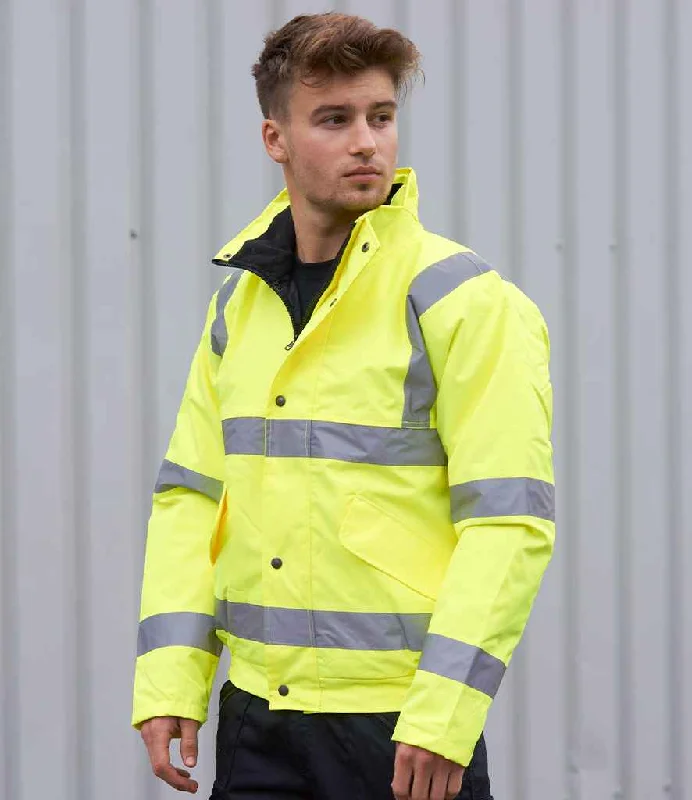 Perfect Tailoring Portwest Hi-Vis Bomber Jacket | Yellow