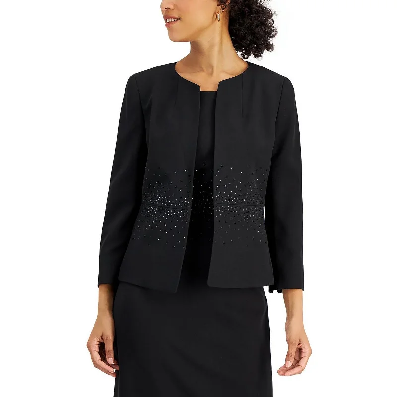 Warm Atmosphere Kasper Womens Suit Separate Office Wear Open-Front Blazer