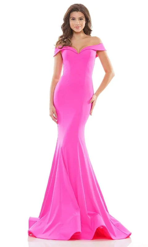 New Season Series Colors Dress - 2709 Off Shoulder Draped Mermaid Gown