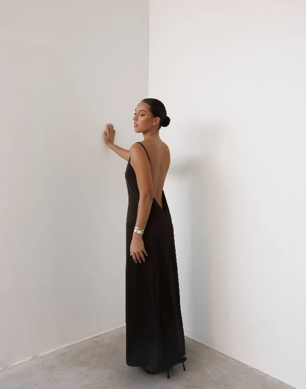 Personalized Design Ophelia Maxi Dress (Chocolate)