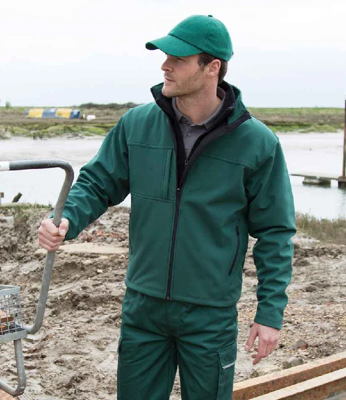 Multifunctional Style Result Classic Soft Shell Jacket | Bottle Green