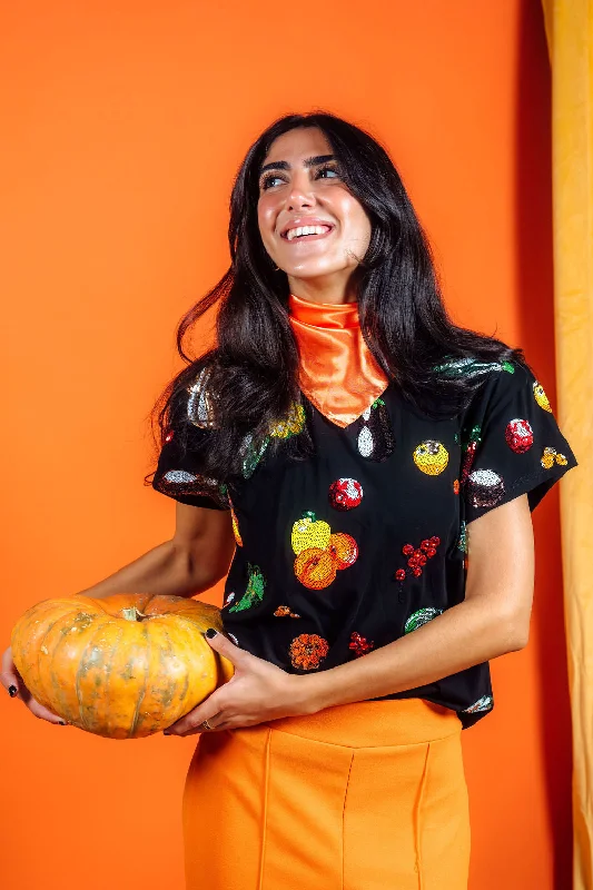 Tropical Style Black Cornucopia Tee