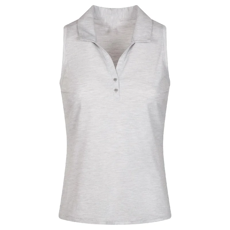 Classic Style Womens Featherweight Active Polo Heather Light Grey - 2025