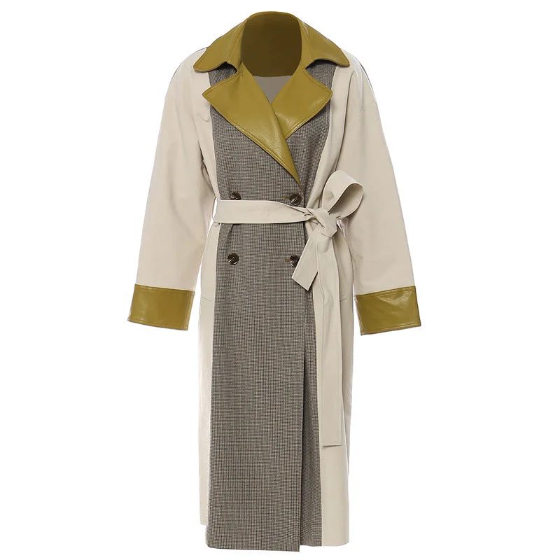 Sports And Leisure Fashion Fall Long Trenchcoats for Women