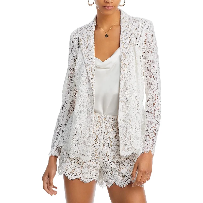 Simple And Comfortable L’Agence Womens Clementine Lace Long leeves One-Button Blazer Simple And Comfortable L’Agence Womens Clementine Lace Long leeves One-Button Blazer